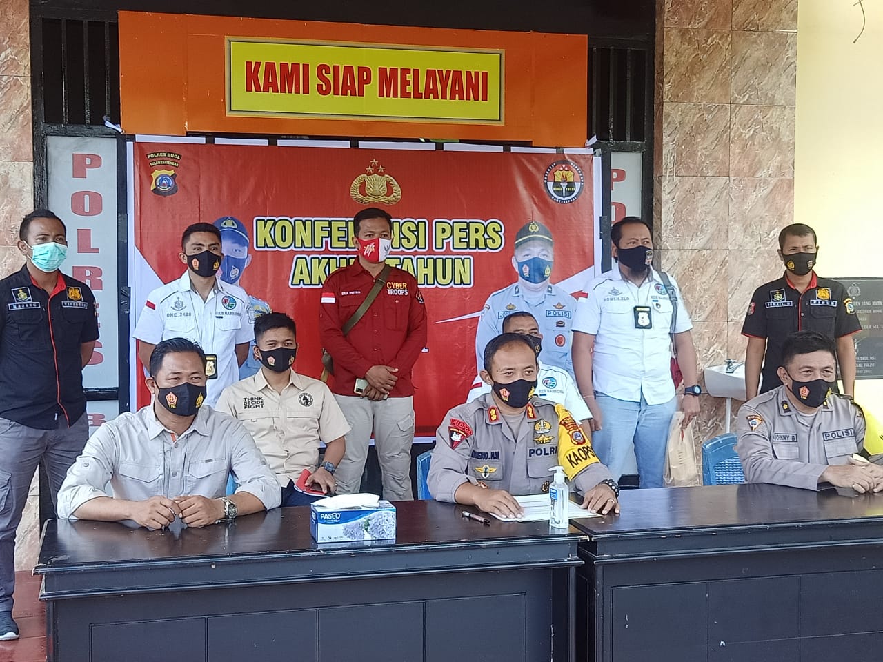 Kapolres Buol Gelar Press Release Persentase Kasus Selama Tahun 2020