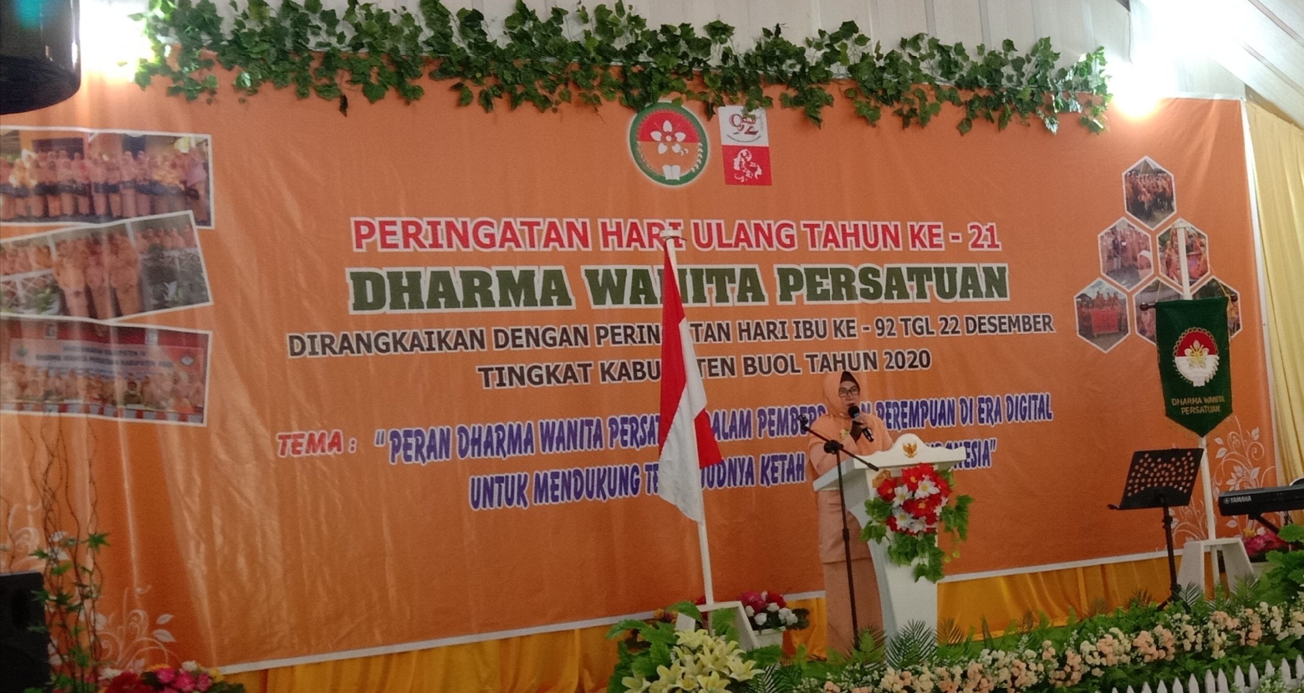 Misnawati Suprizal Yusuf Beri Sambutan dalam HUT Dharma Wanita ke-21