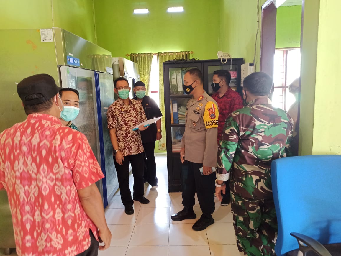 Kapolres Buol Kunjungi Gudang Farmasi Untuk Persiapan Penyimpanan Vaksin Covid-19