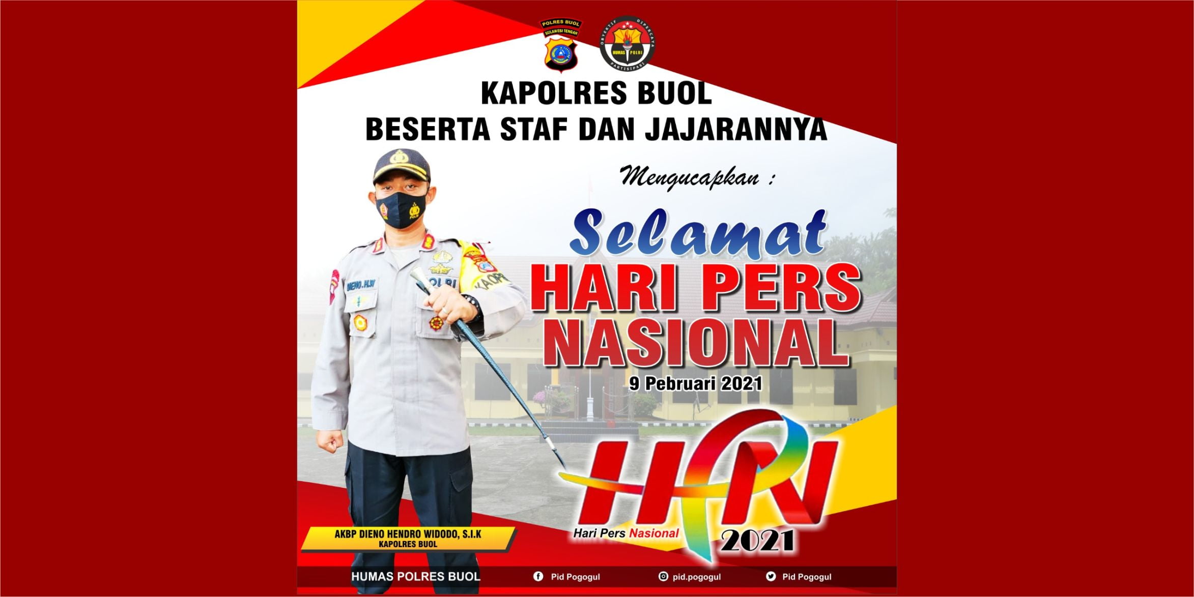 Kapolres Buol Dukung Kegiatan Jurnalis Peringati HPN Ke-75 Tahun