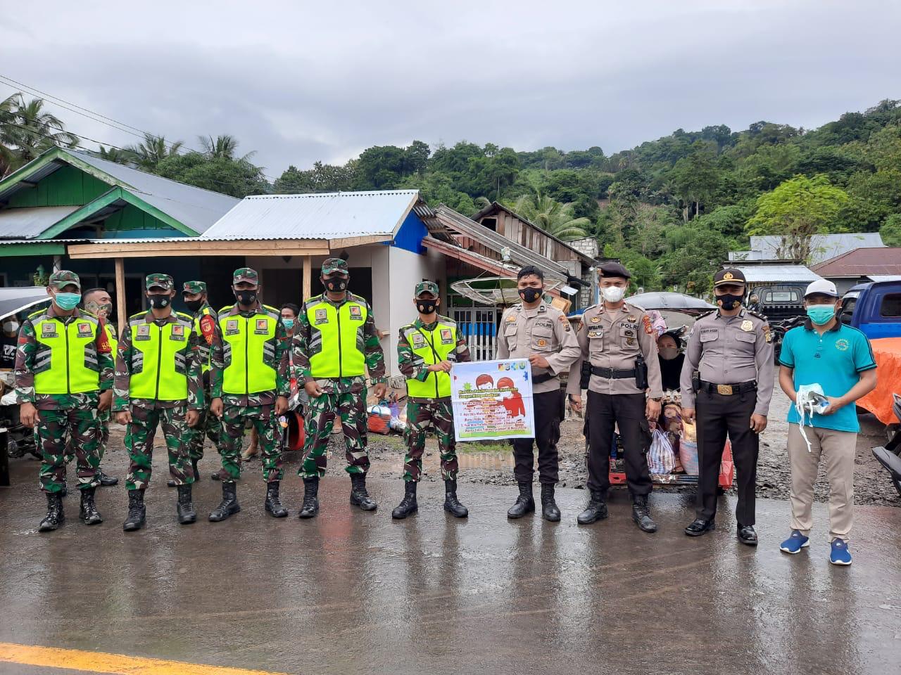 Polsek Paleleh Bersinergi dengan Koramil dan Gugus Tugas, Himbau Protkes