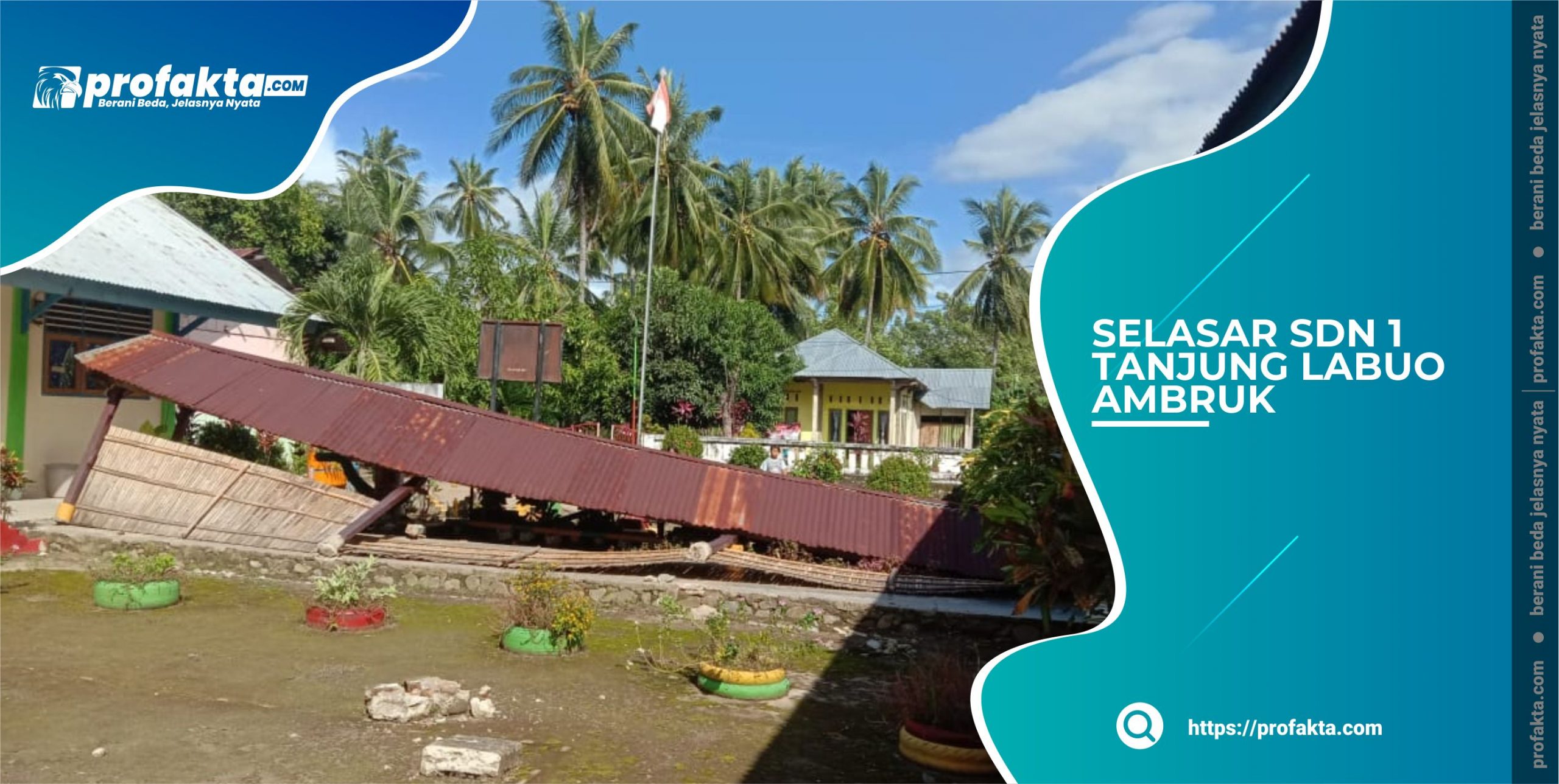 Selasar SDN 1 Tanjung Labuo Ambruk