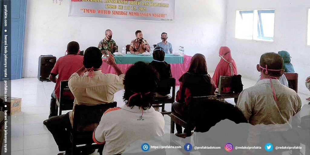 Kapten Inf Bahar, Fasilitasi Sosialisasi Dinas Terkait Pada Kegiatan TMMD Ke-110