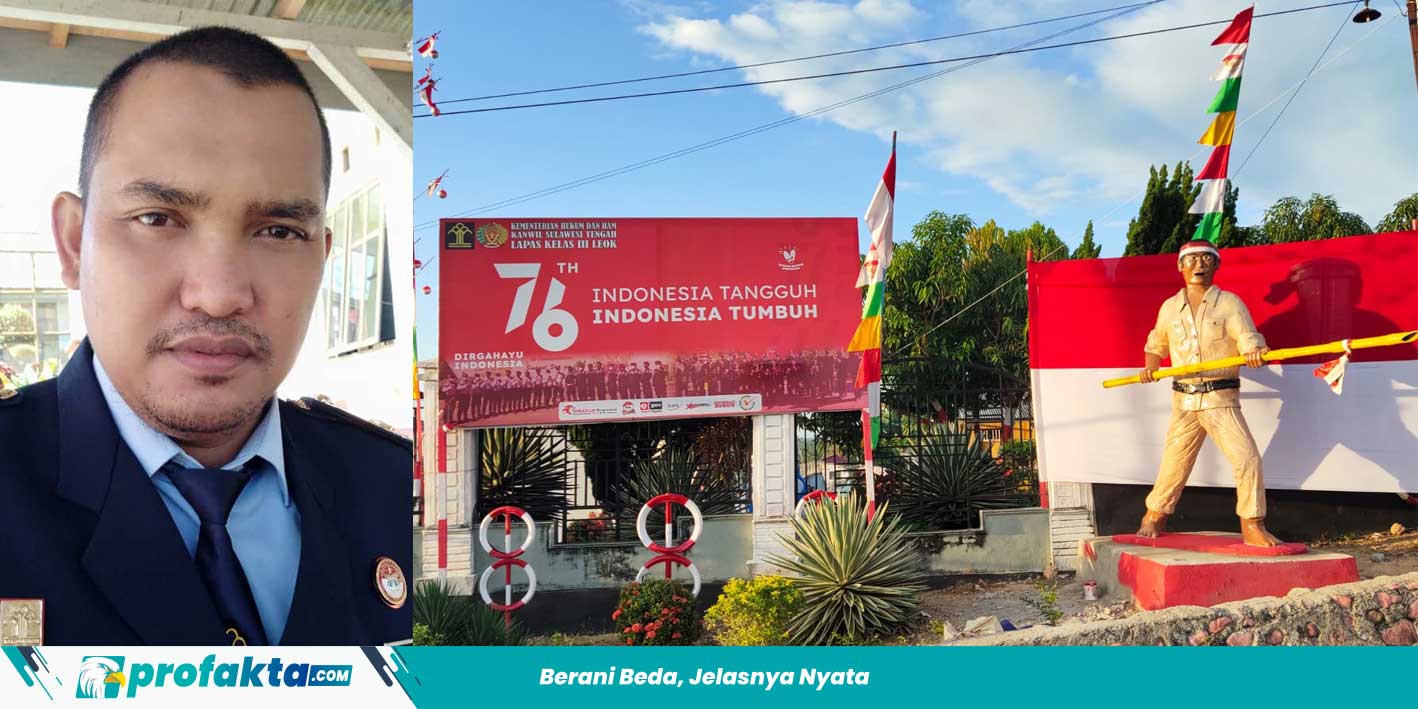 Ada Patung Perjuangan Di Gapura Lapas Kelas III Leok