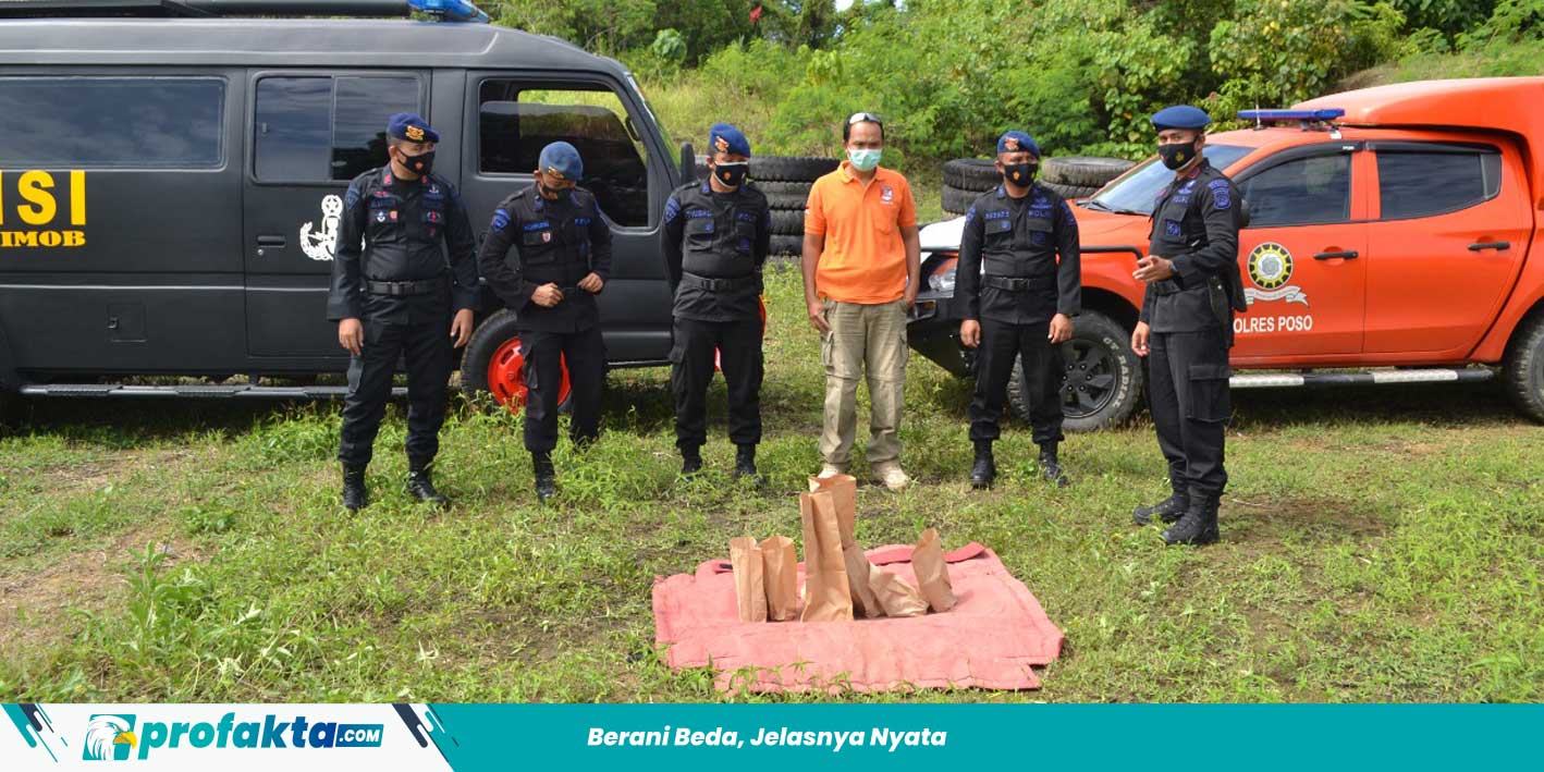 Bom Berdaya Ledak Tinggi di Musnahkan Satgas Madago Raya
