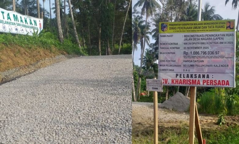 Pekerjaan Lapen Jalan Nagara Disorot LSM, Diduga Tak Sesuai Spesifikasi